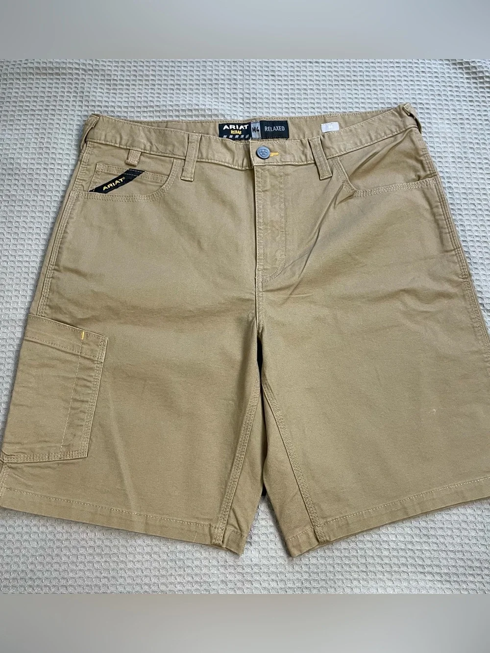 Ariat Rebar DuraStretch Canvas Work Shorts 34 Men’s M4 Relaxed Workwear NWOT